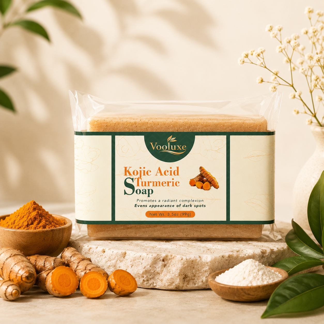 Vooluxe Kojic Acid Turmeric Soap
